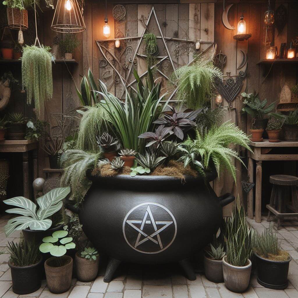 Use A Cauldron As A Planter