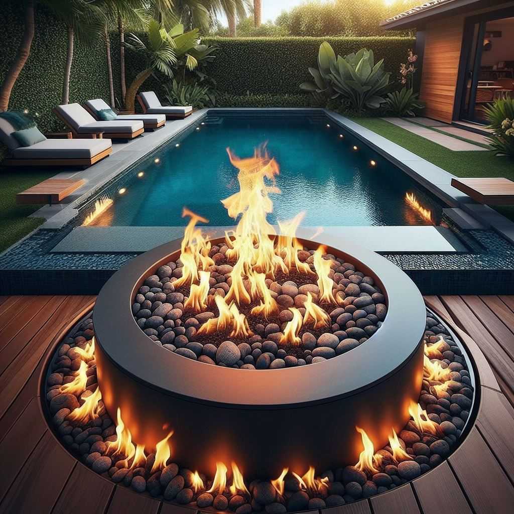 Cocktail Pools with Fire Features