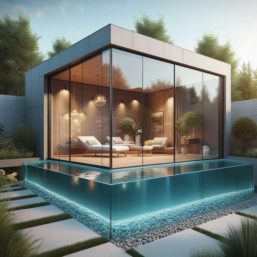 Glass-Walled Pools Blurring Indoor and Outdoor Boundaries