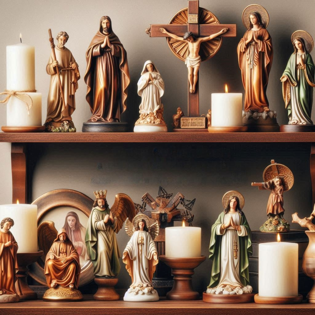 Catholic Decorations for a Shelf or Table