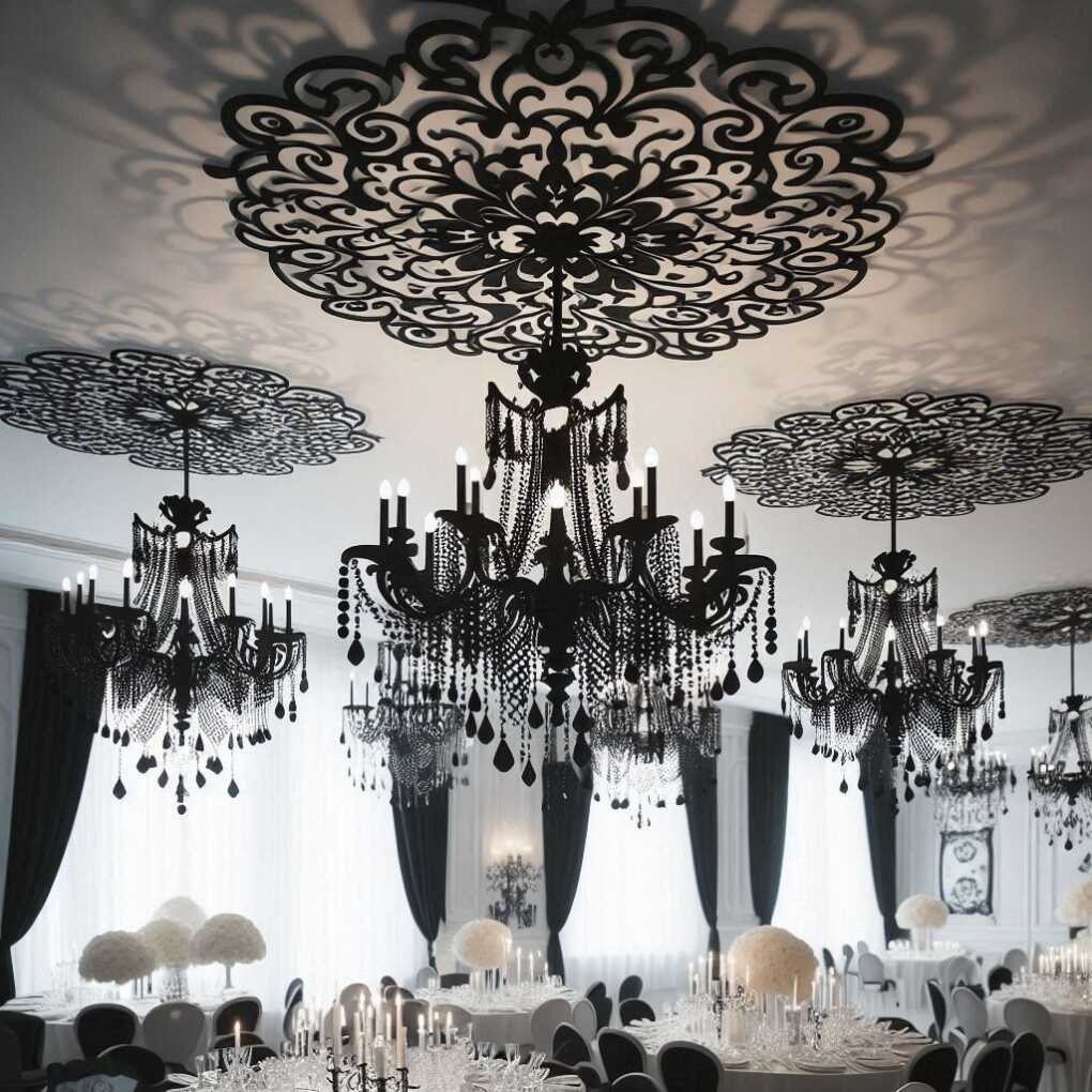 4. Chandelier Silhouettes