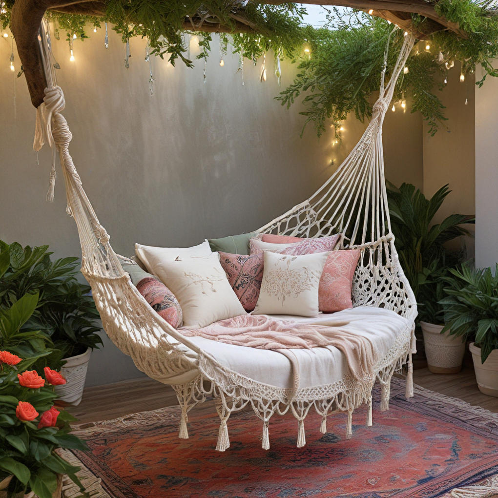 Boho-Chic Macramé Hammock