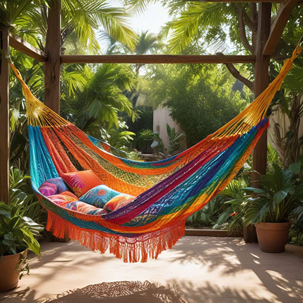 Colorful Mexican-Style Hammock