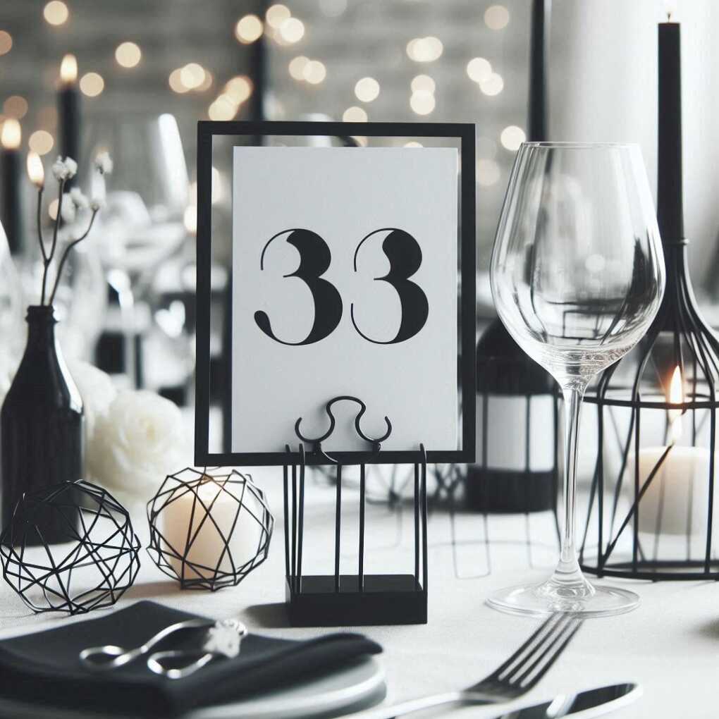 Elegant Table Numbers