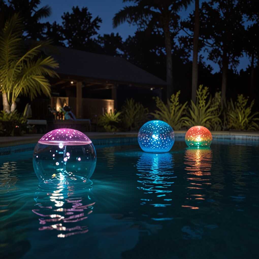 Floating Pool Light Show