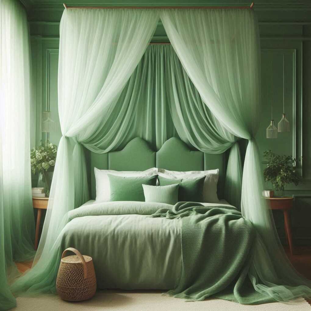 Green Canopy Bed