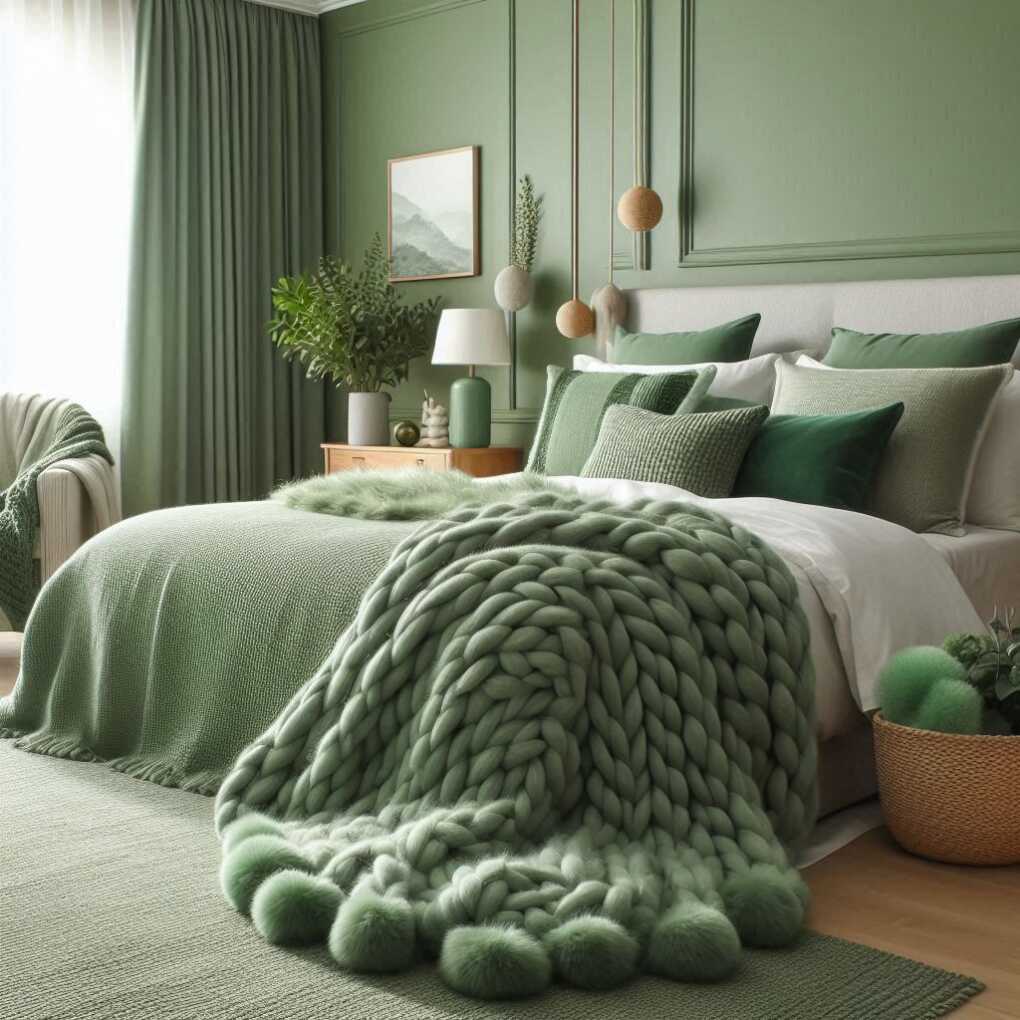 Green Throw Blanket