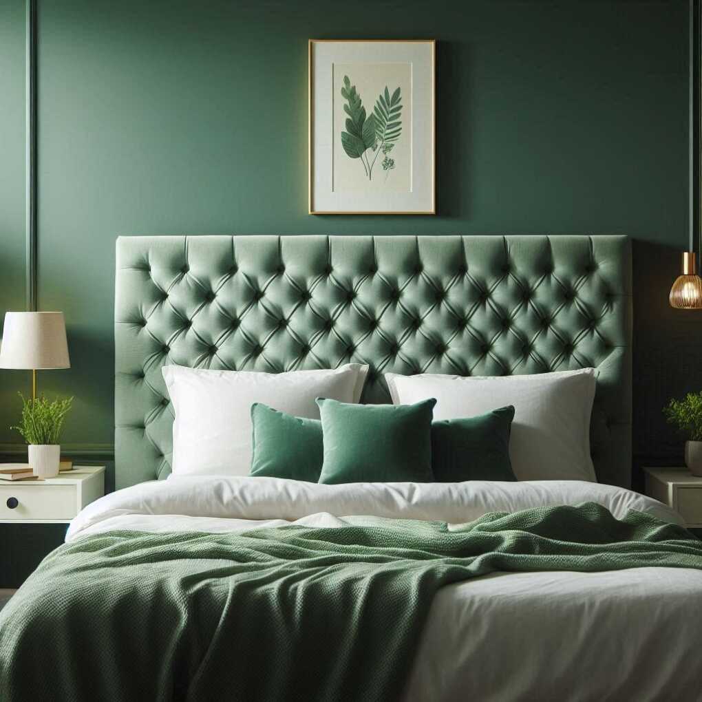 Green Upholstered Headboard