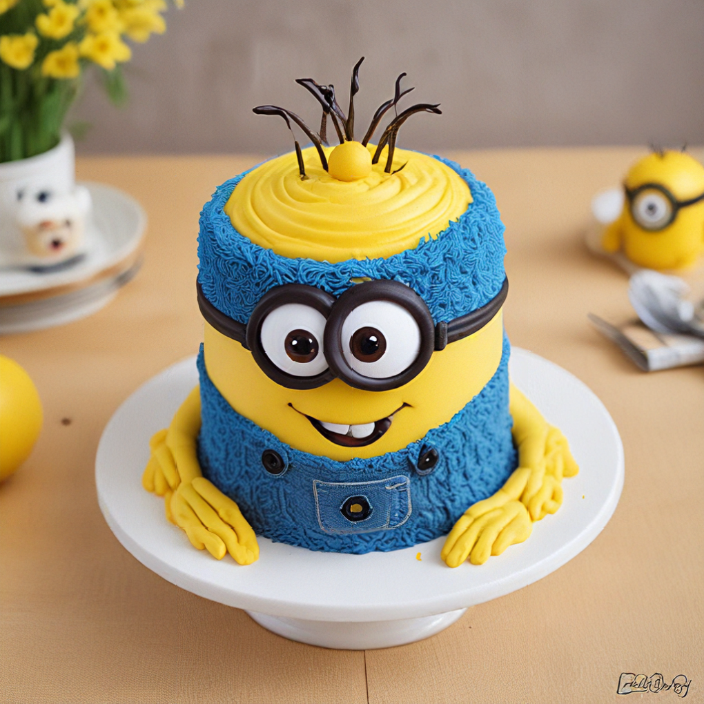 Minion Face Cake