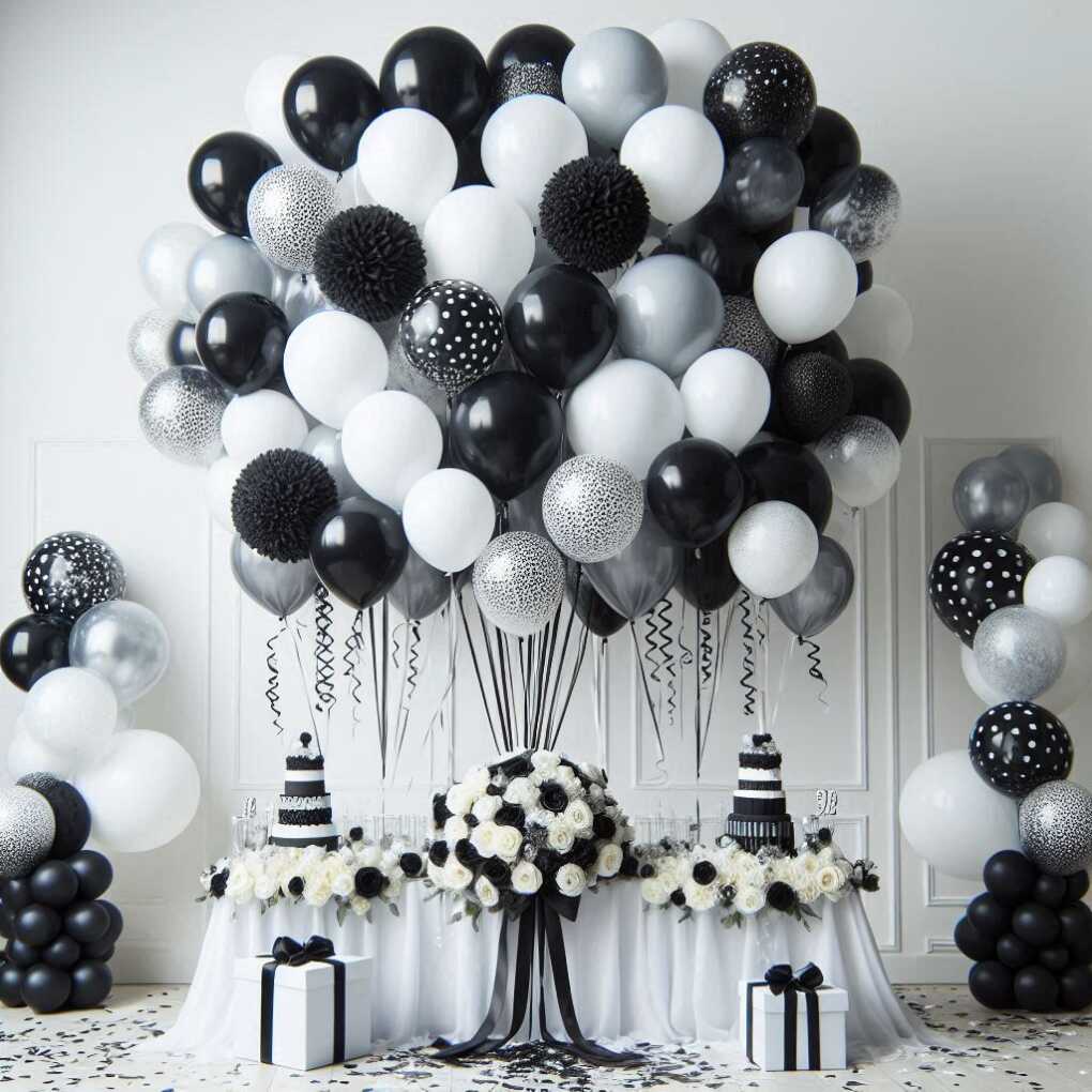 Monochrome Balloon Bunches