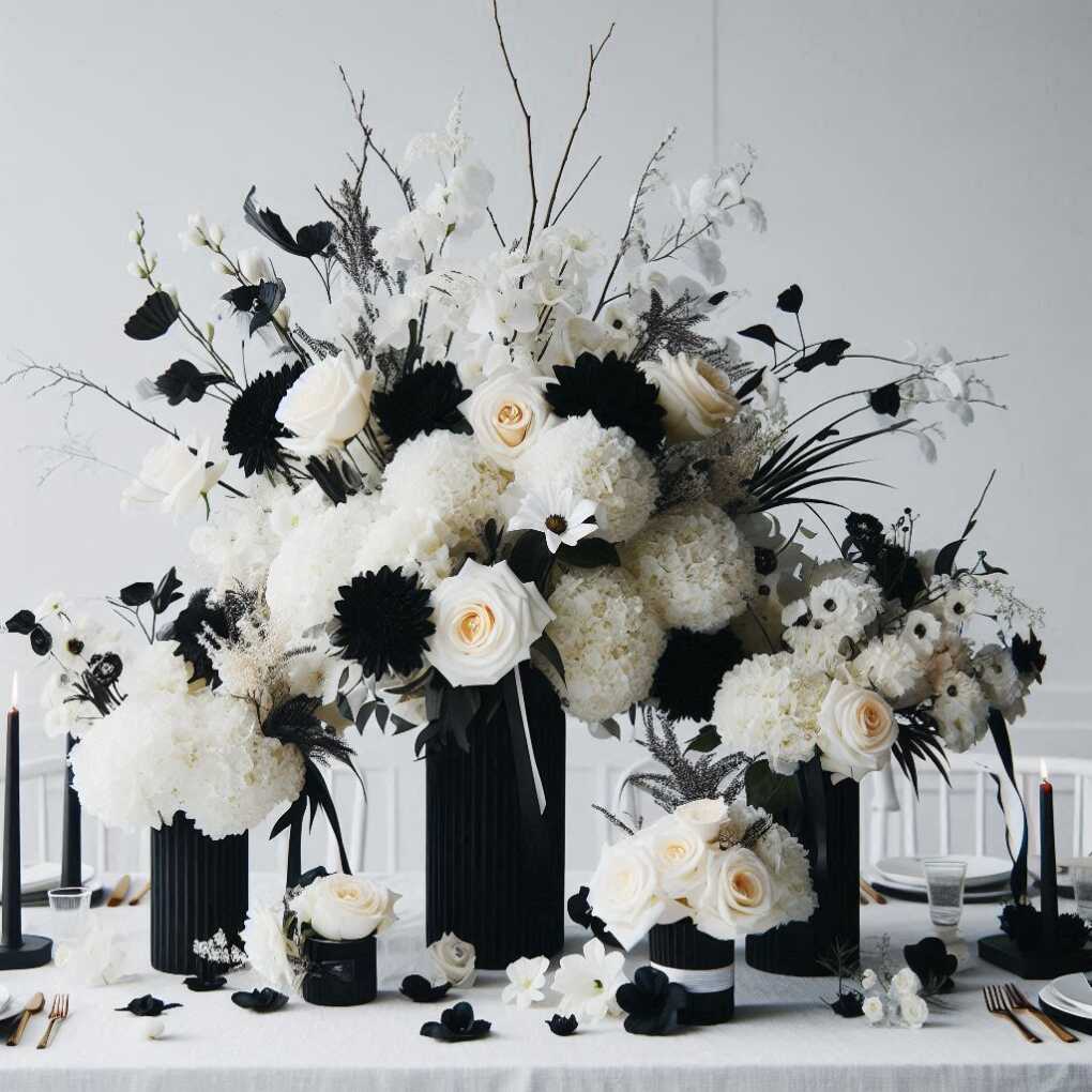 Monochrome Floral Arrangements