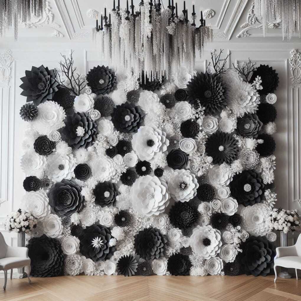 Monochrome Floral Wall