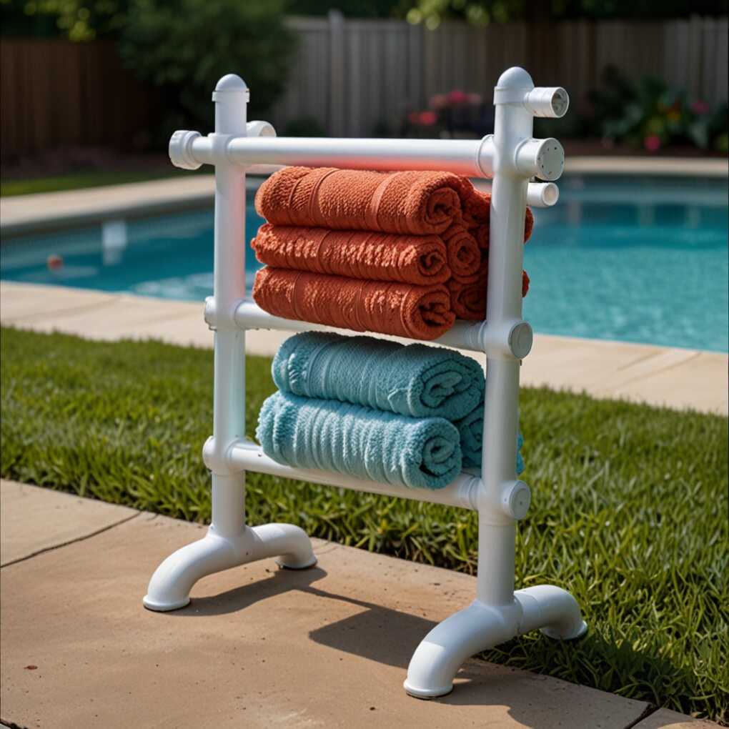 PVC Pipe Towel Rack