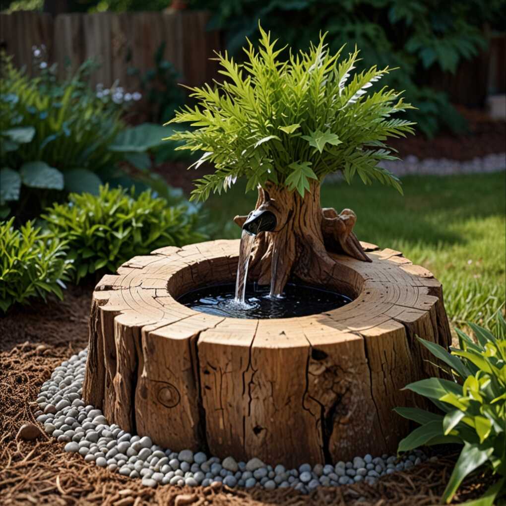 Tree Stump Fountain