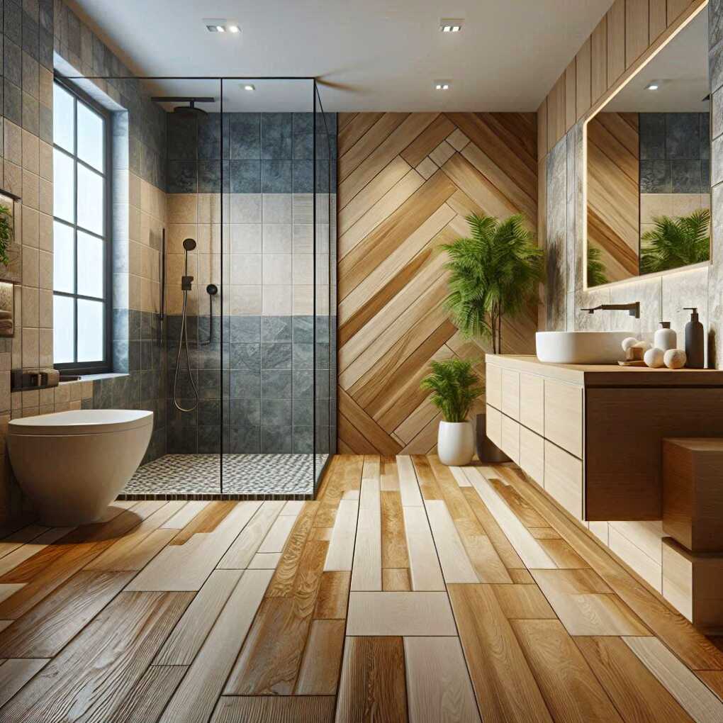 Wood and Tile Combination