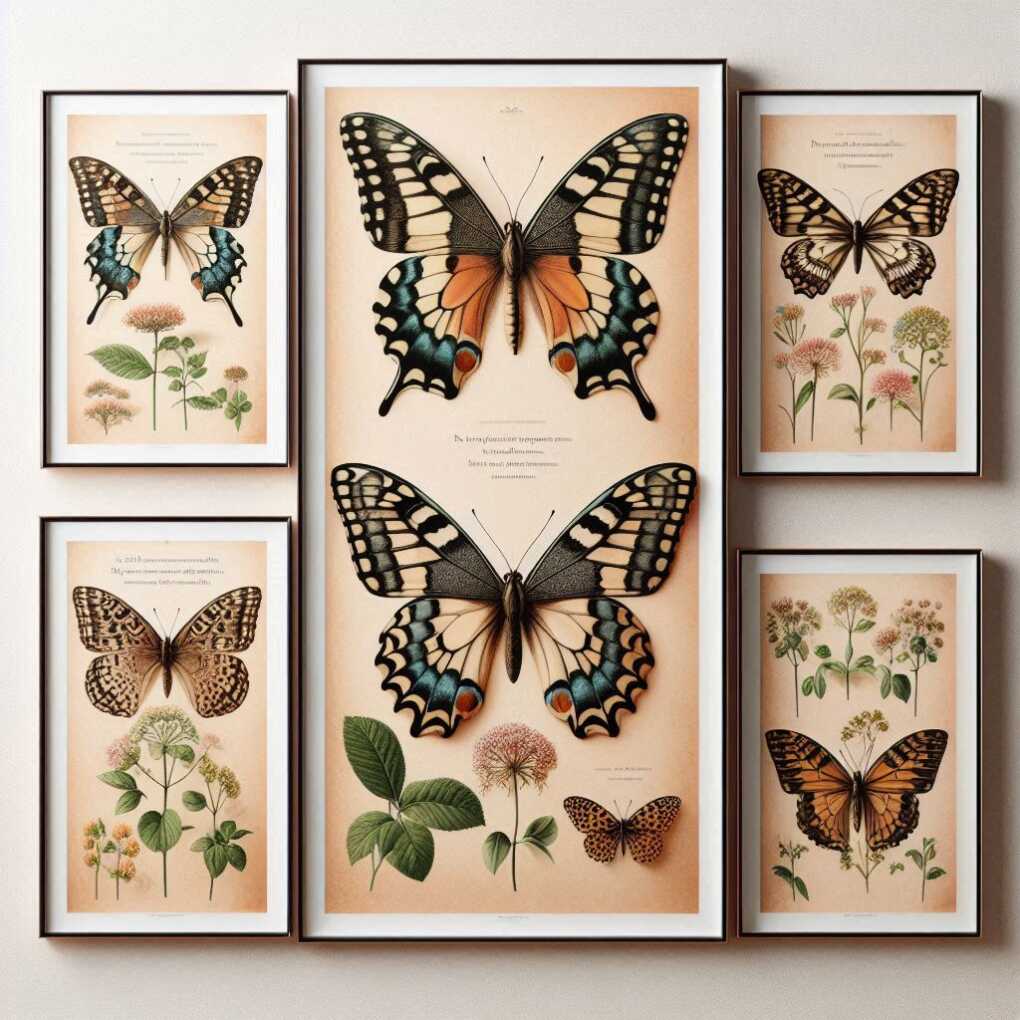 10. Botanical Butterfly Prints