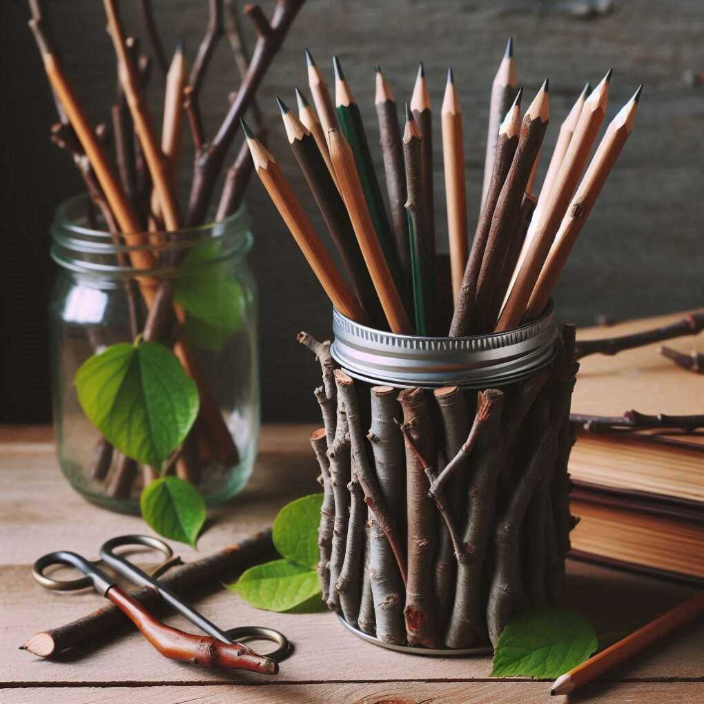 24. Twig Pencil Holder