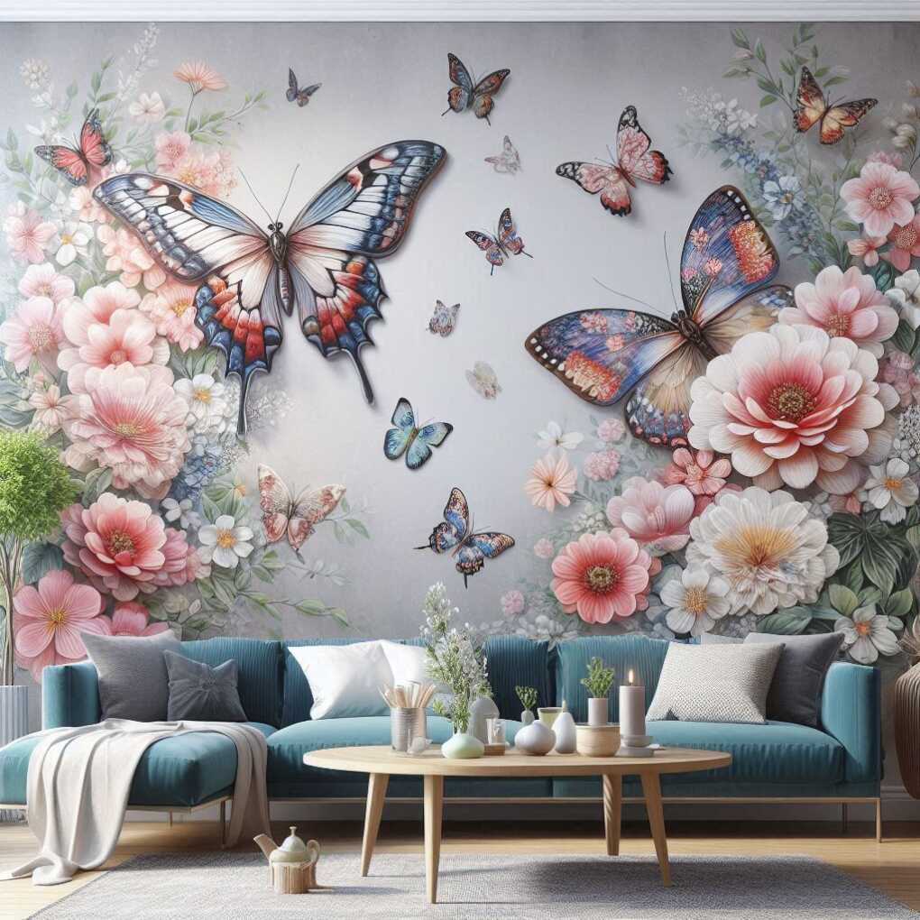 27. Butterfly and Flower Mural