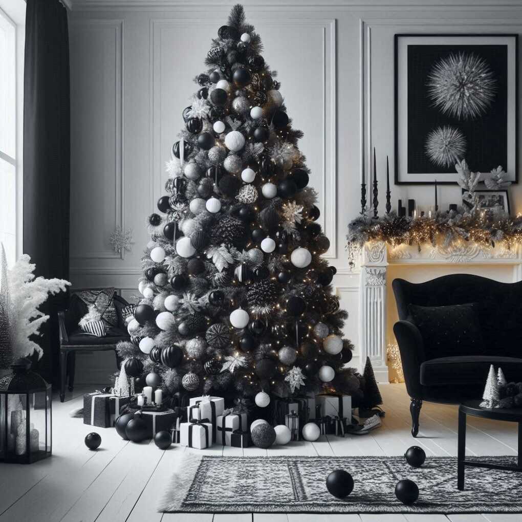 Chic Black Christmas Tree