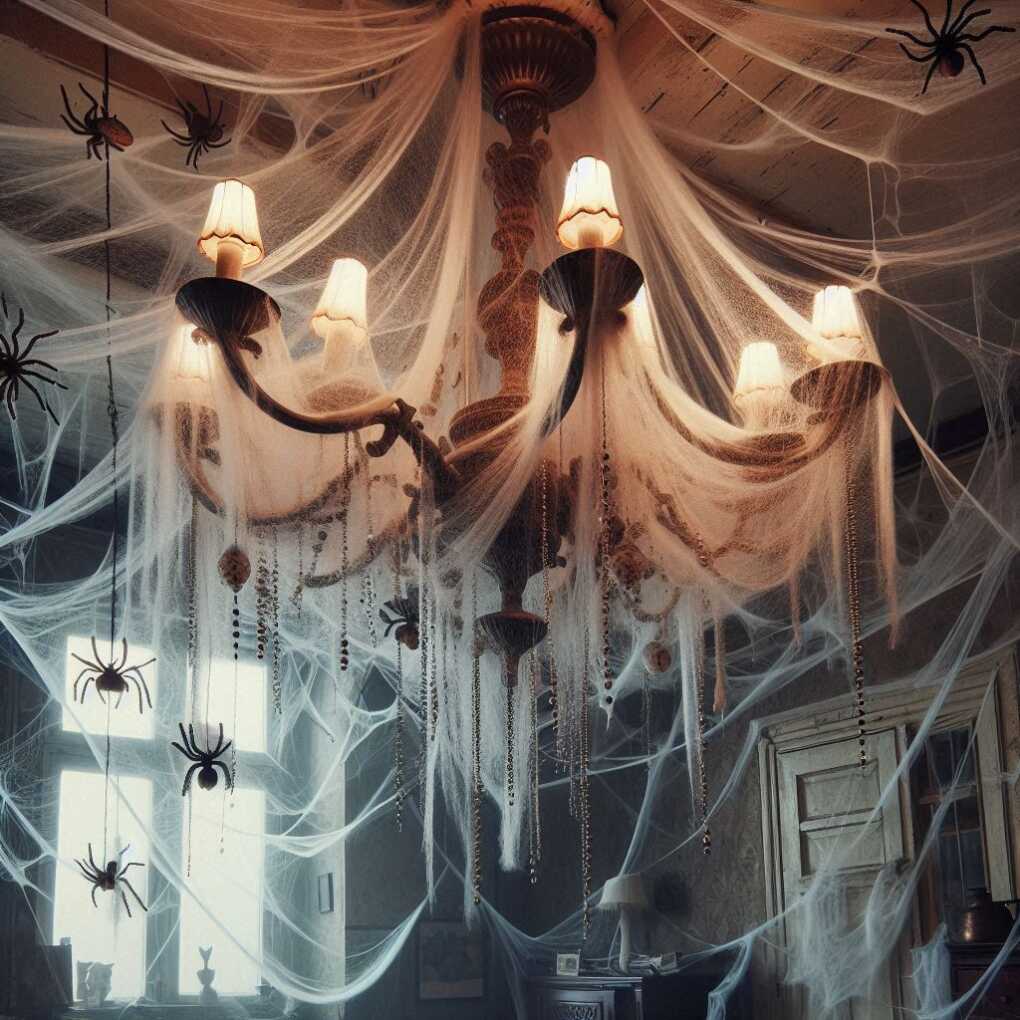 Cobweb-Covered Chandeliers