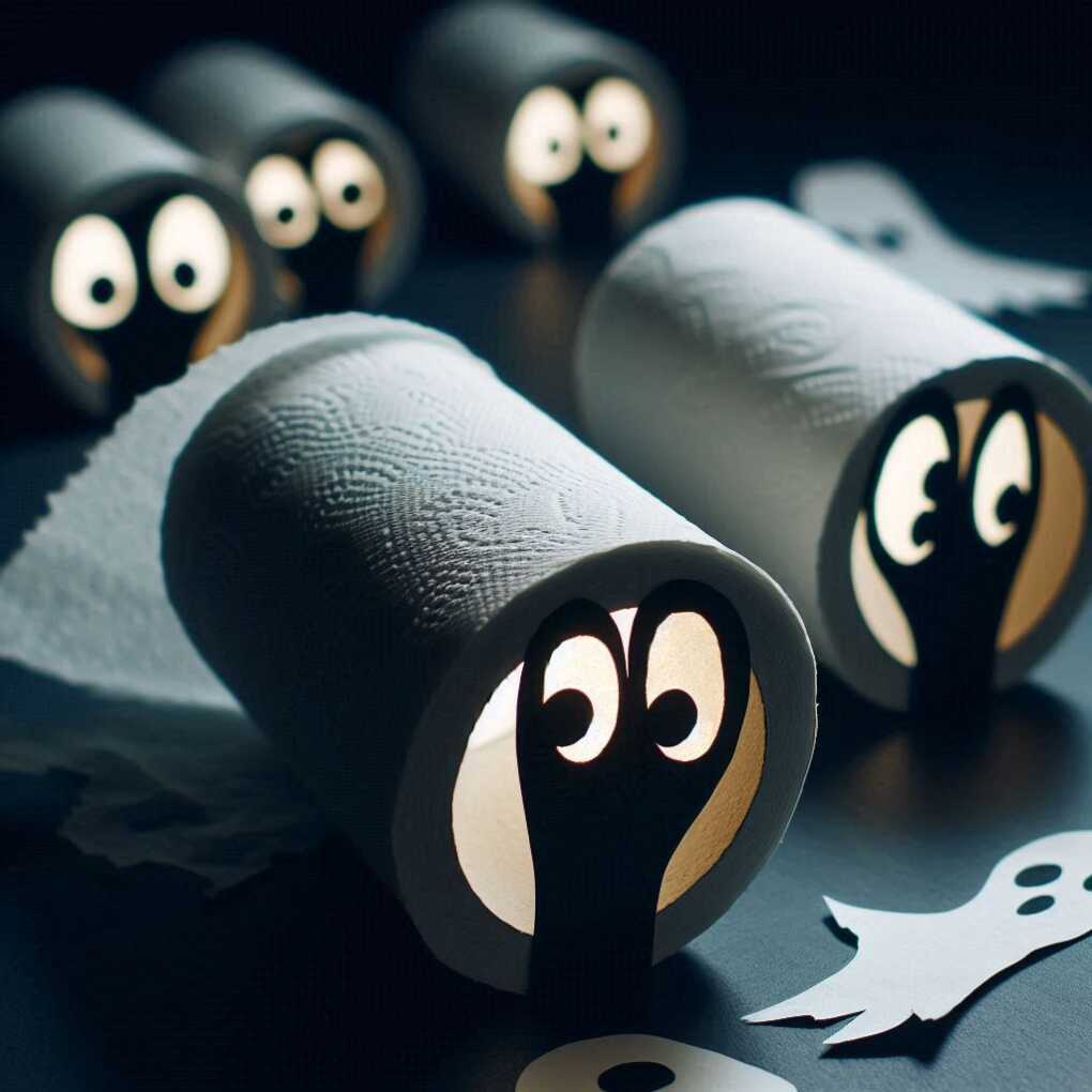 Ghostly Toilet Paper Roll Eyes