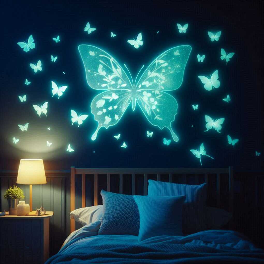 Glow-in-the-Dark Butterfly Wall Stickers