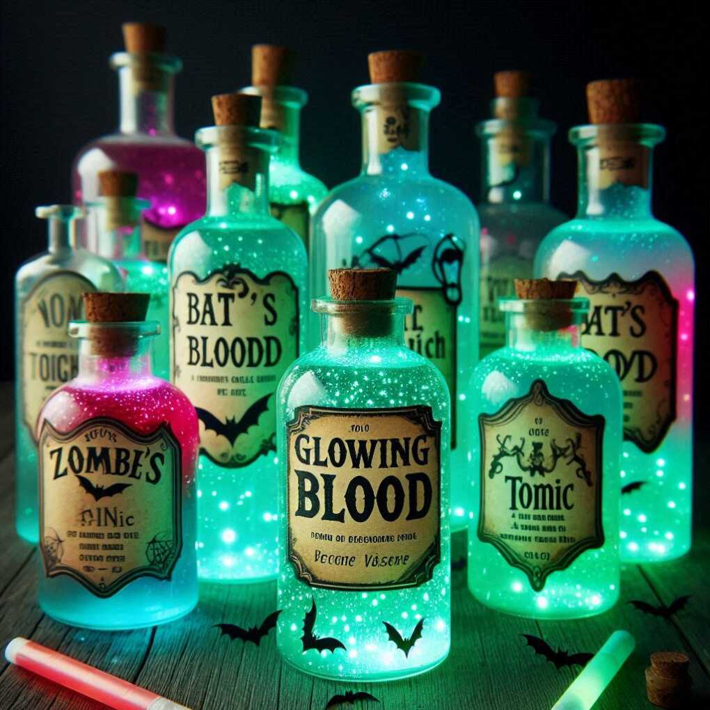 Glowing Potion Bottles