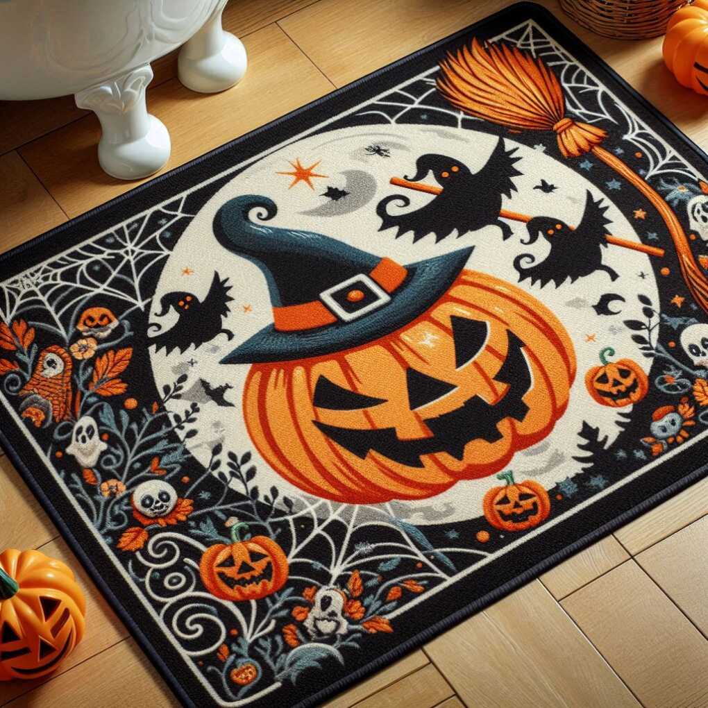 Halloween-Themed Bath Mats