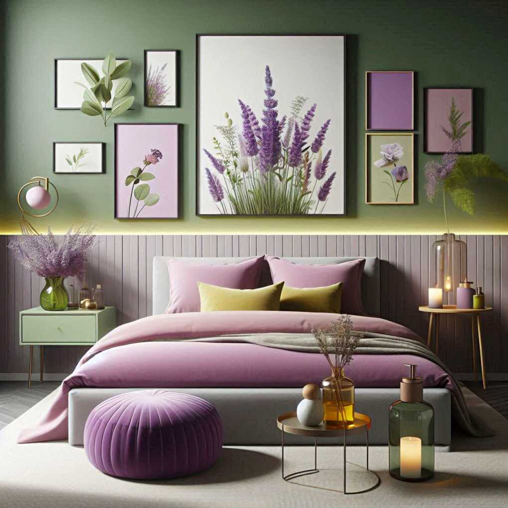 Lavender and Olive Contrast