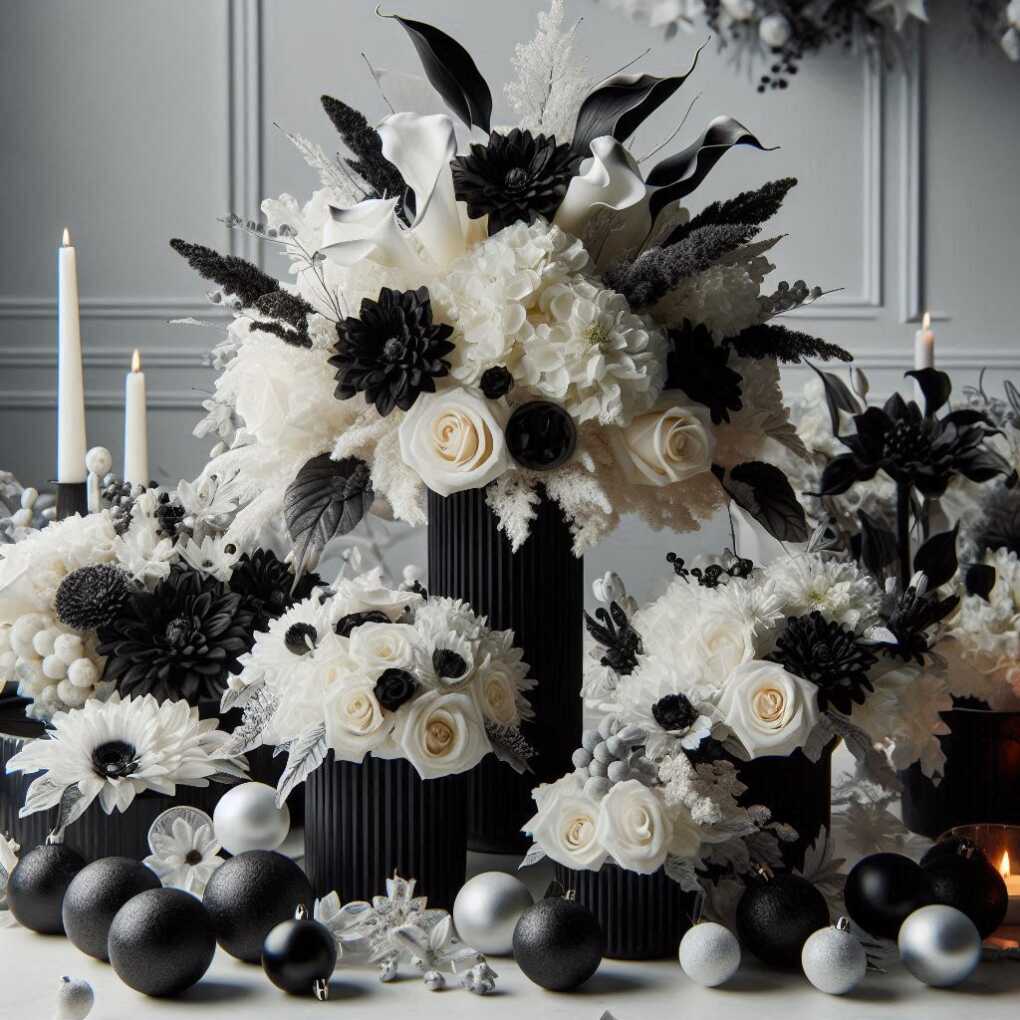 Monochrome Floral Arrangements