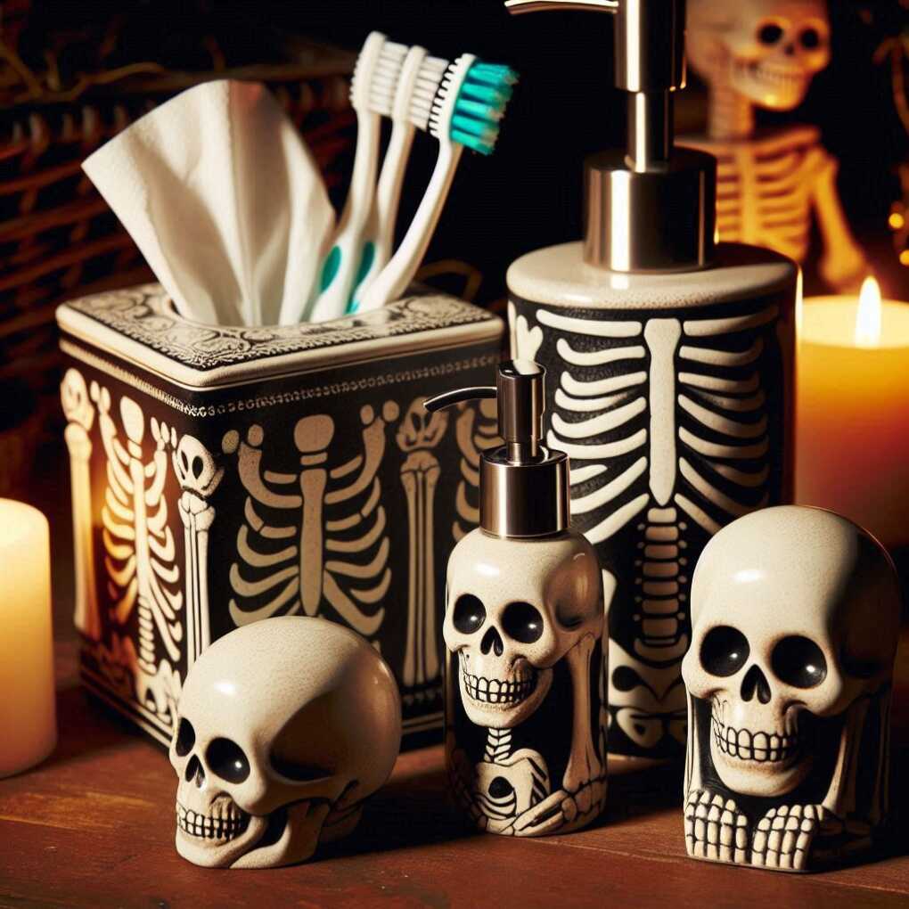 Skeleton Bathroom Set