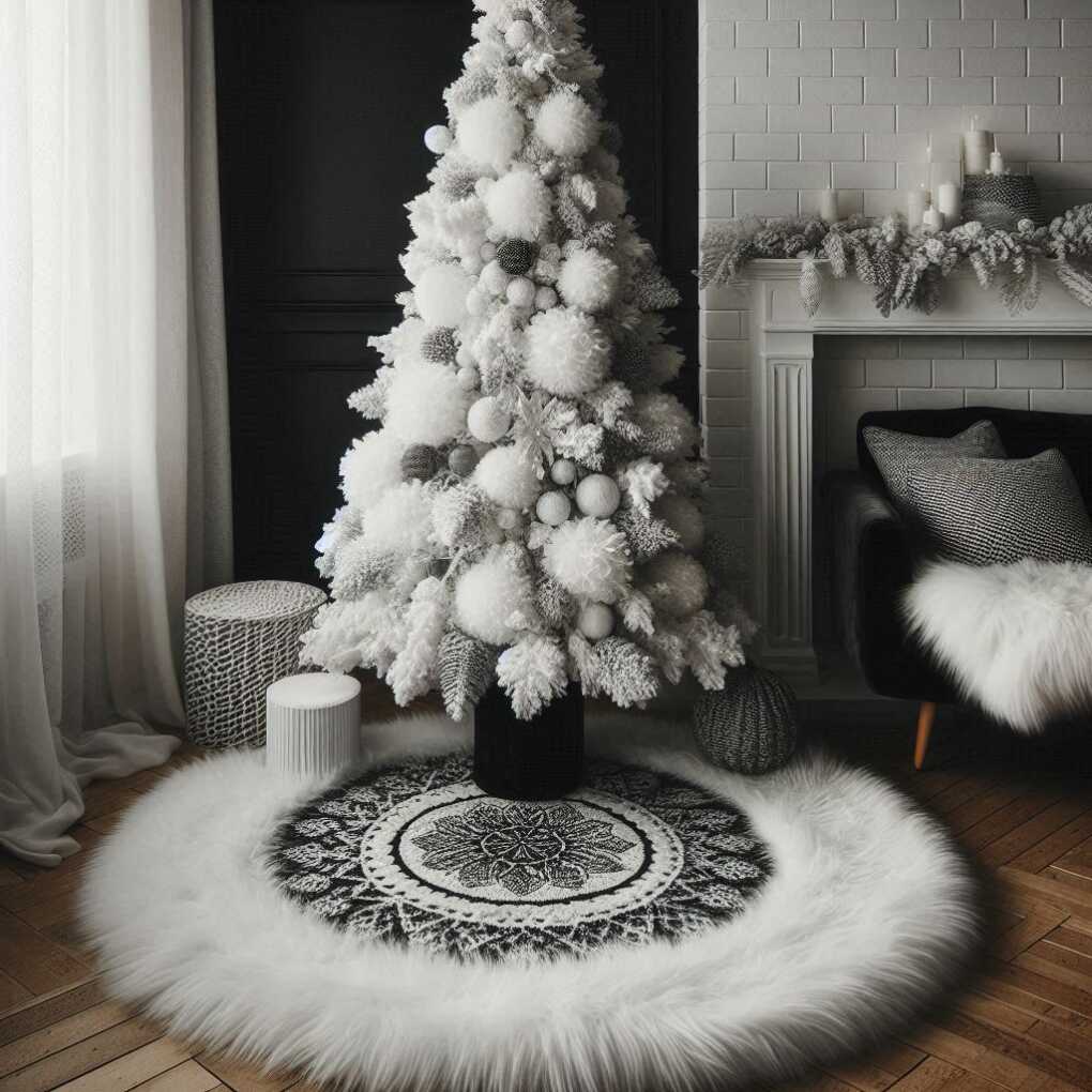 Textured White Tree Skirt