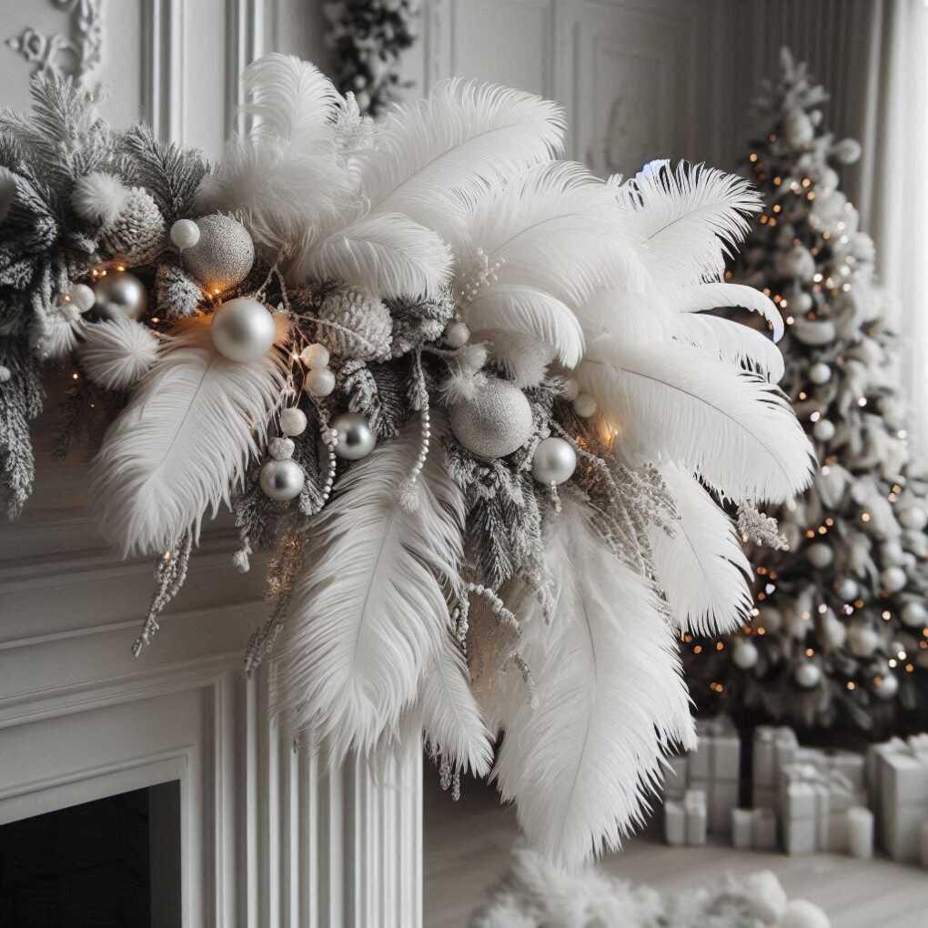 White Feather Garland