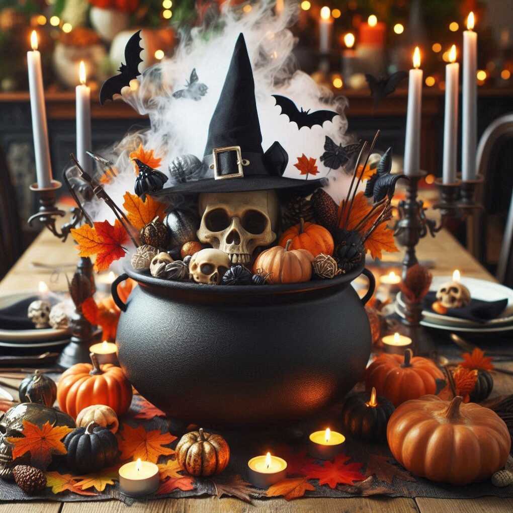 Witch's Cauldron Centerpiece