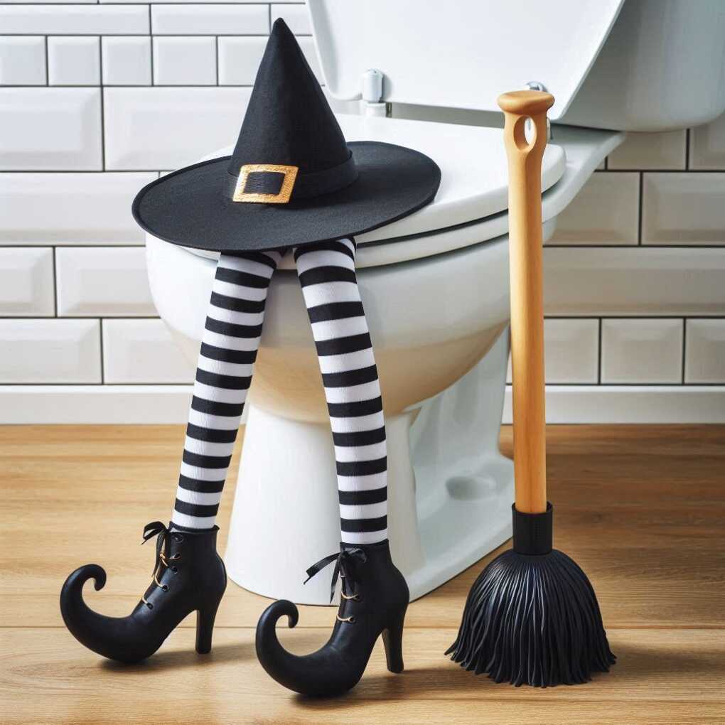 Witch's Legs Toilet Plunger