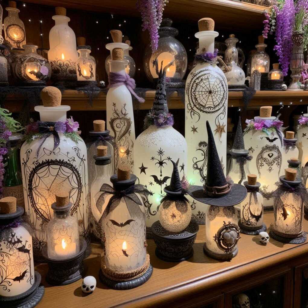 Witch's Potion Bottle Display