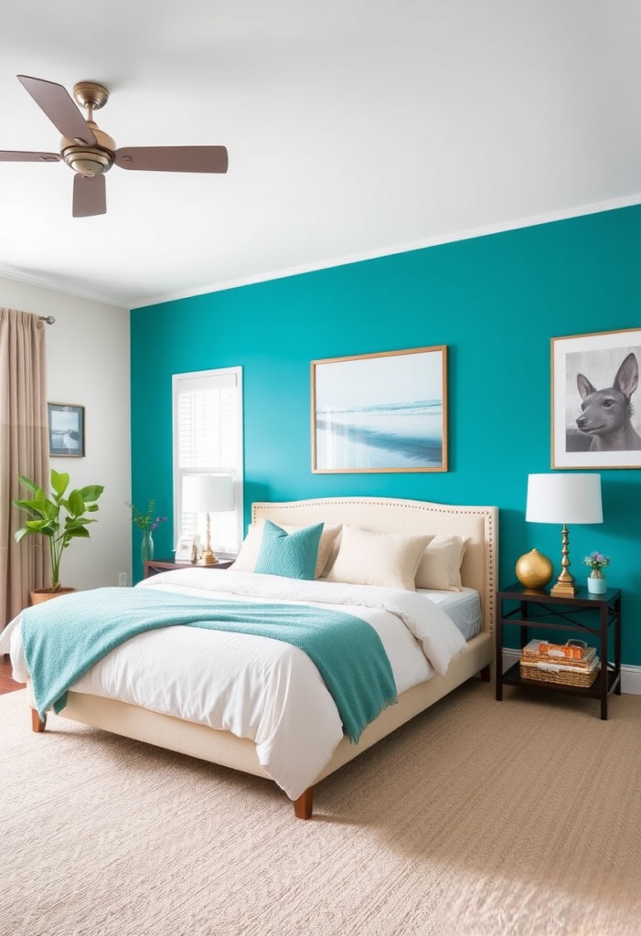 1. Turquoise Accent Wall