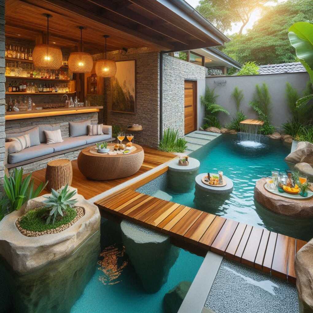 11. Natural Pool with Swim-Up Bar