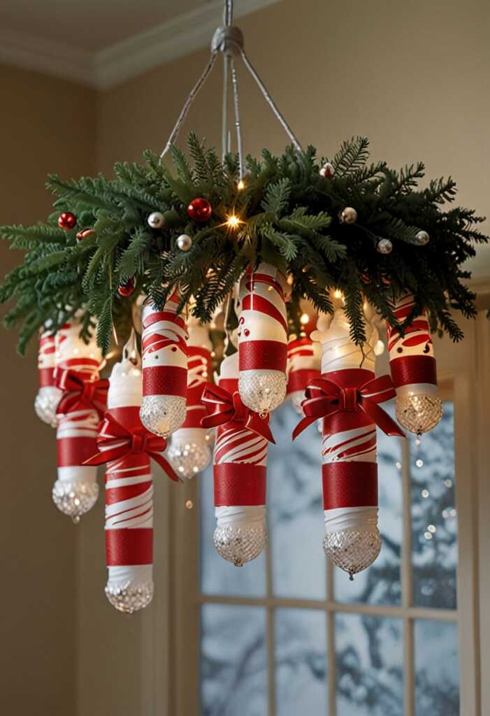 17. Candy Cane Chandelier