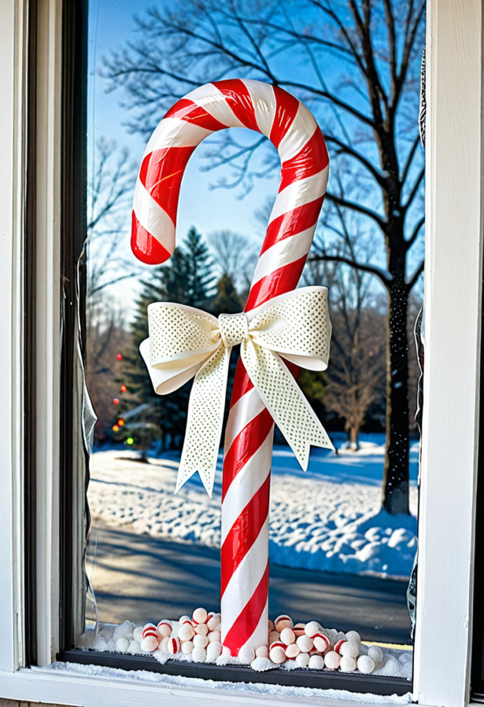 18. Candy Cane Window Clings