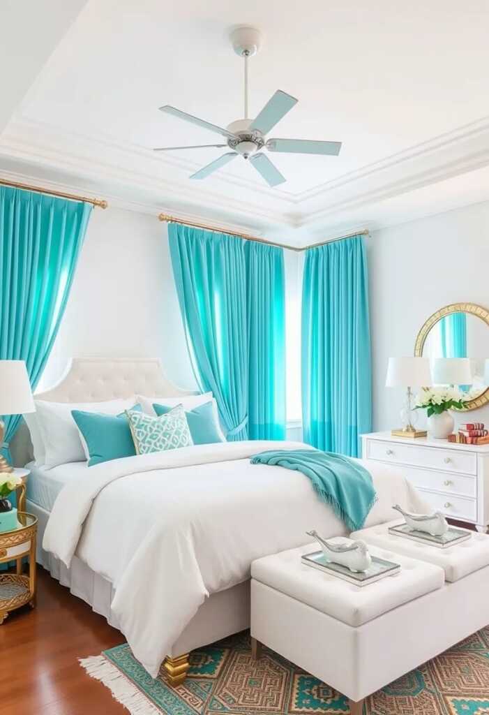 3. Turquoise and White Color Scheme