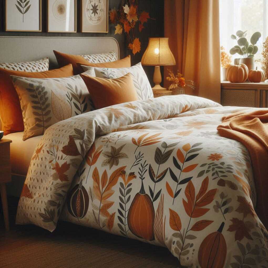 4. Autumn-Inspired Bedding