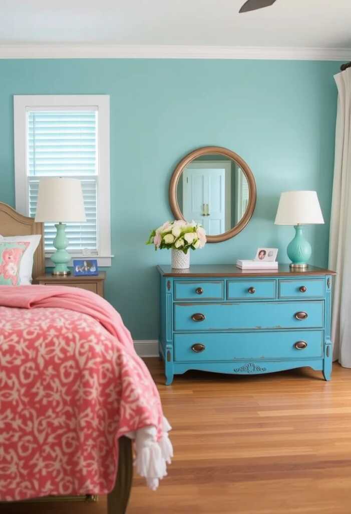 4. Turquoise Painted Furniture