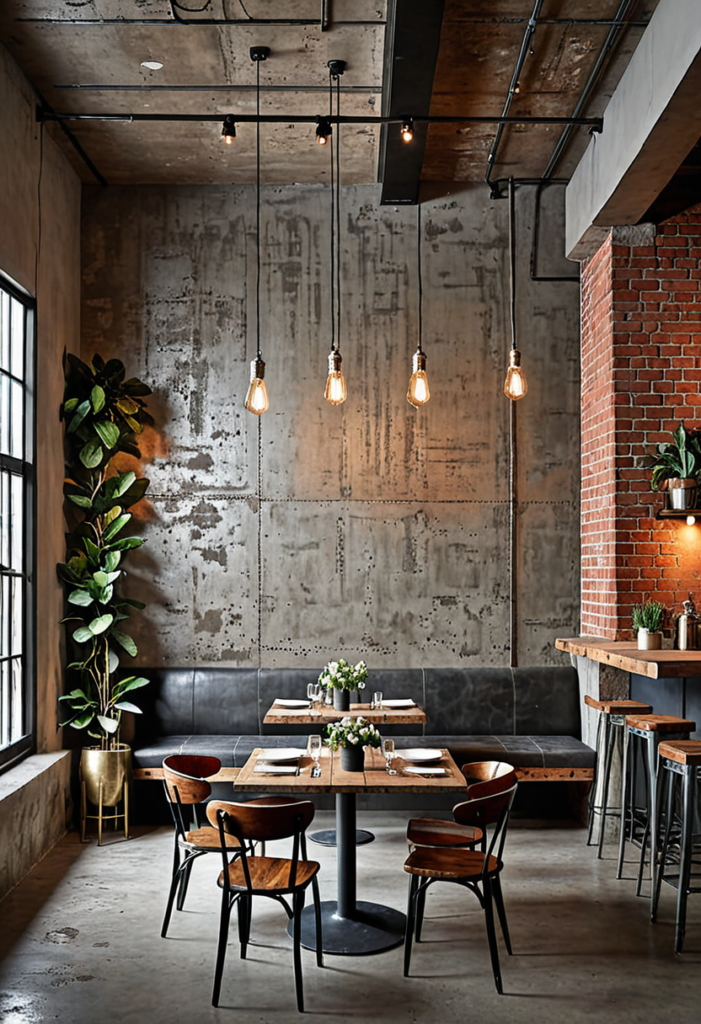 5. Industrial-Inspired Concrete Stucco