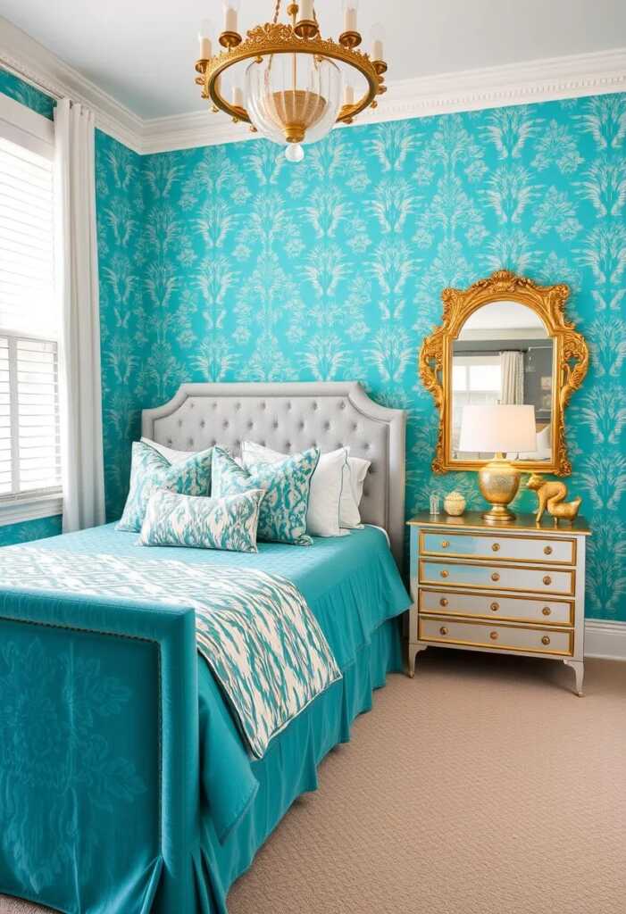 6. Turquoise Wallpaper Feature