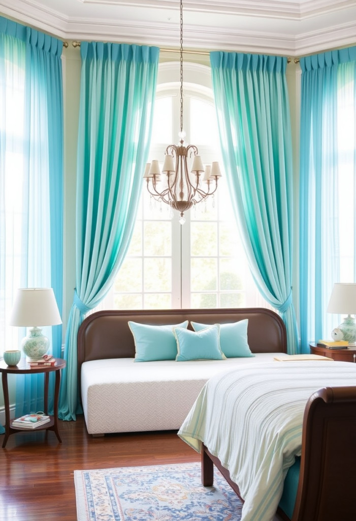 9. Turquoise Curtains and Drapes