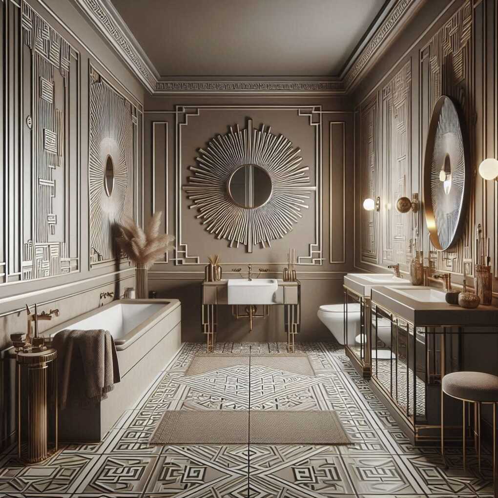 Taupe Art Deco Glamour