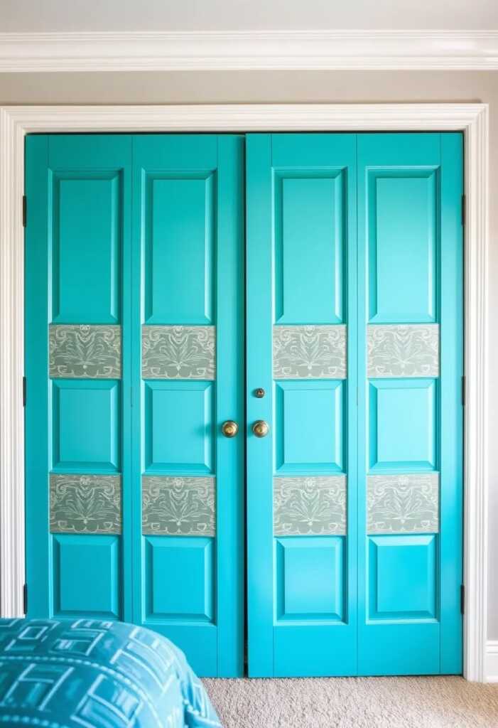 Turquoise Closet Doors