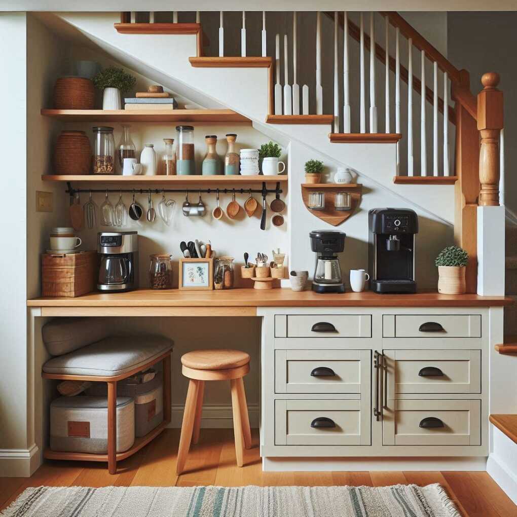 Under-Stairs Coffee Nook