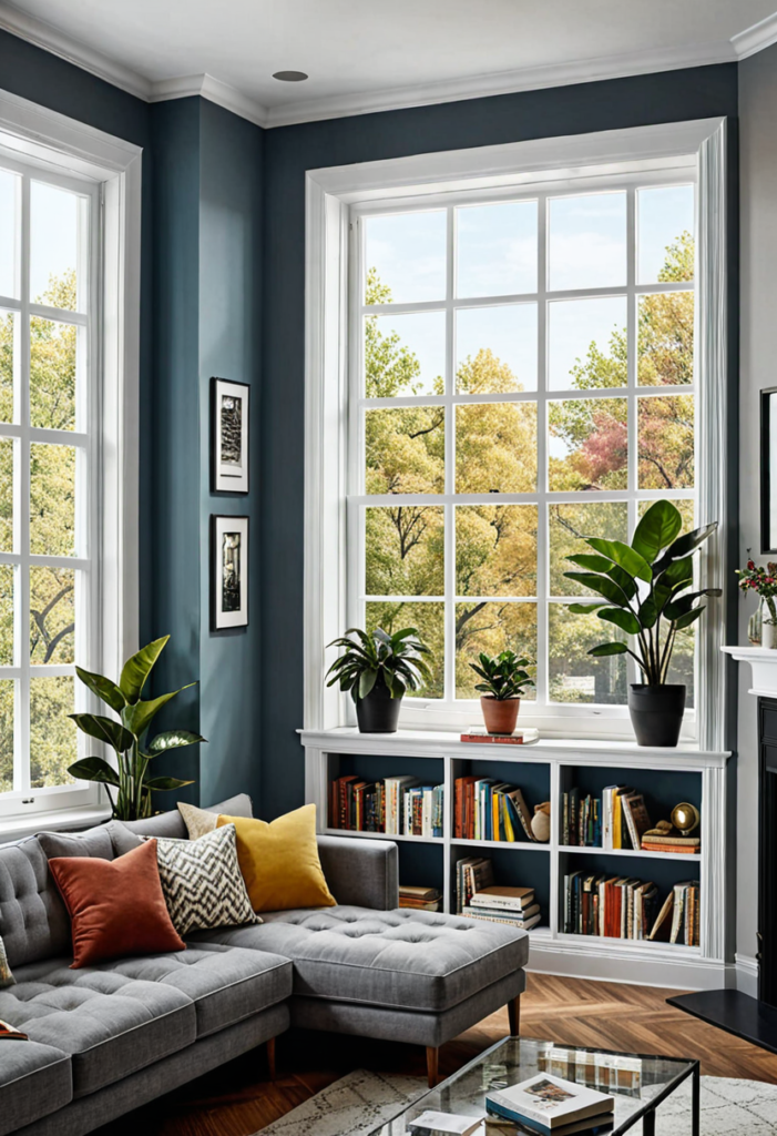 Add a Corner Window with a Built-In Bookshelf